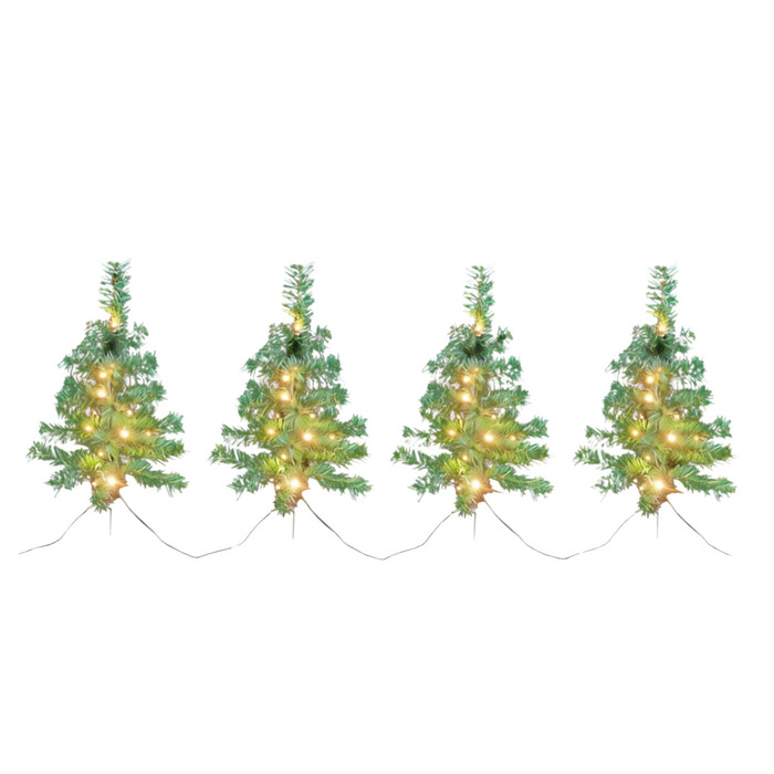 Juletræer med lys 80 LED 55 cm 4-pk.